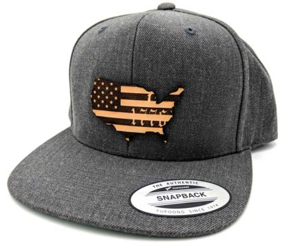 USA 1776 Dark Heather Flatbill Snapback