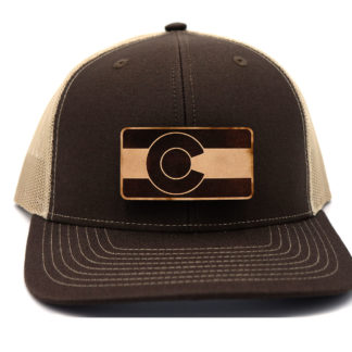 Colorado-Brown-Khaki-Trucker-State-Flag-Hat