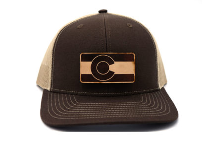 Colorado-Brown-Khaki-Trucker-State-Flag-Hat