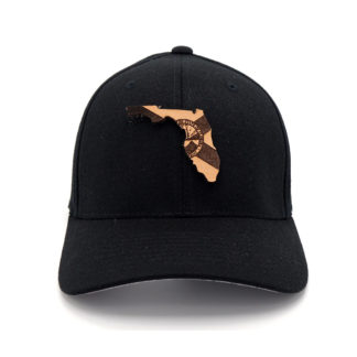 Florida-Black-Flexfit-Leather-State-Flag-Patch-Hat