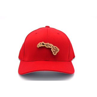 Hawaii Flexfit Leather Patch Hat