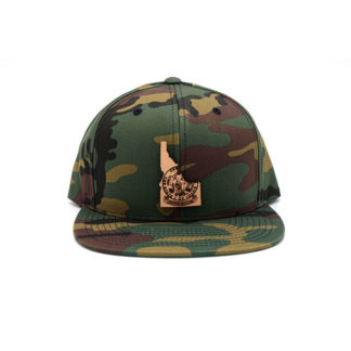 Idaho Camo Snapback Leather Patch Hat