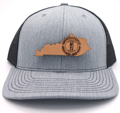 Kentucky-Heather-Black-Trucker-Branded-Billed-Hat