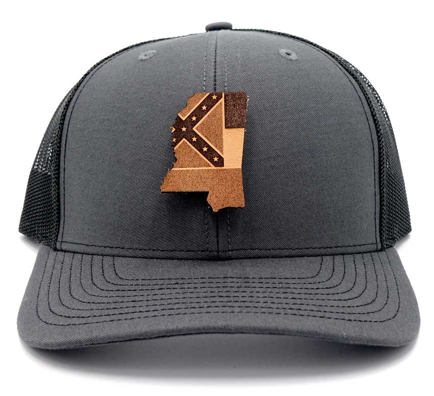 Curved Bill Trucker Snapback State Hat 