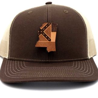 Mississippi | Charcoal/Black Curved Bill Trucker Snapback State Hat