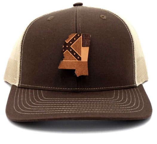 Mississippi | Charcoal/Black Curved Bill Trucker Snapback State Hat