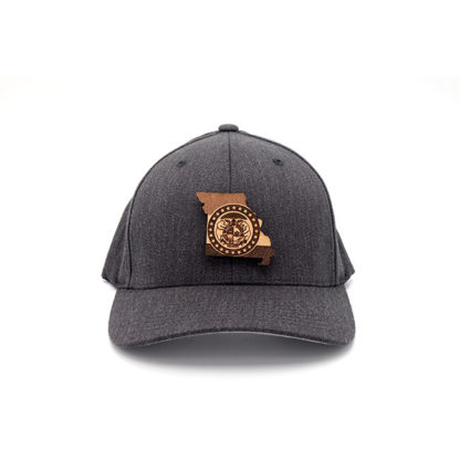 Missouri Flexfit Dark Heather Leather Patch Hat