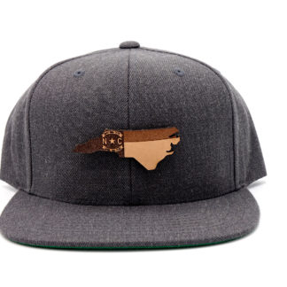 North-Carolina-Dark-Heather-Flatbill-Snapback-Branded-Leather-Patch