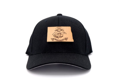 North-Dakota-Black-Flexfit-Leather-Patch-State-Flag-Hat