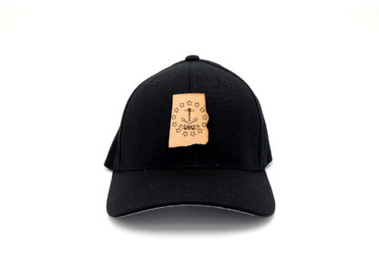 Rhode-Island-Black-Flexfit-Custom-Leather-Patch-Hat