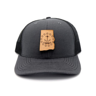 Rhode-Island-Charcoal-Black-Leather-Patch-Hat