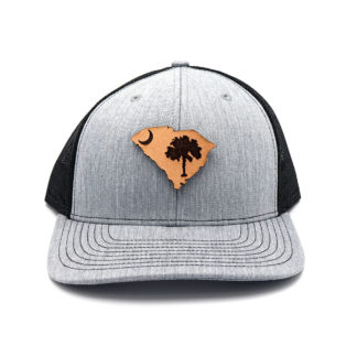 South-Carolina-Heather-Black-Trucker-Leather-State-Pride-Hat