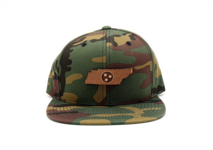 Tennessee-Camo-Flatbill-Snapback-Leaher-patch-hat