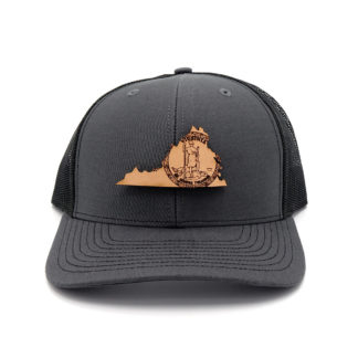 Virgina-Charcoal-Black-Trucker-Snapback-Custom-Three-Thousand-Pennies-Hat