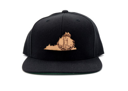 Virginia-Black-Flatbill-Snapback-Three-Thousand-Pennies-Hat