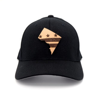 Washington-DC-Black-Flexfit-Custom-Leather-Patch-Hat