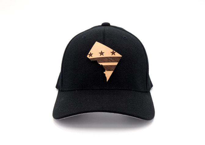 Washington-DC-Black-Flexfit-Custom-Leather-Patch-Hat