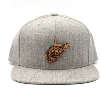 West-Virginia-Heather-Grey-Leathe-Patch-Hat