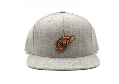 West-Virginia-Heather-Grey-Leathe-Patch-Hat