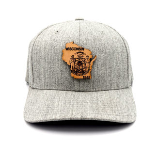 Wisconsin-Heather-Grey-Flexfit-Three-Thousand-Pennies-Hat