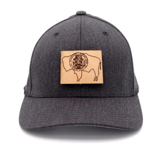 Wyoming-Dark-Heather-Flexfit-Custom-Patch-Hat