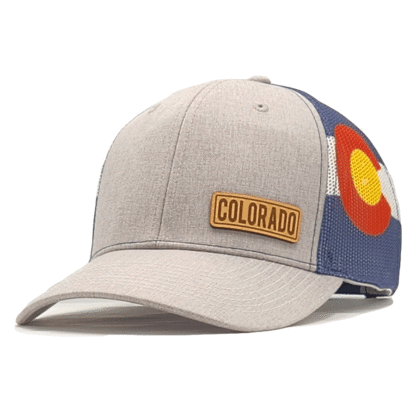 Colorado Hat, Stat Pride Hat, Trucker Hat, 3000 Hats, Custom Hats, Leather Patch Hats